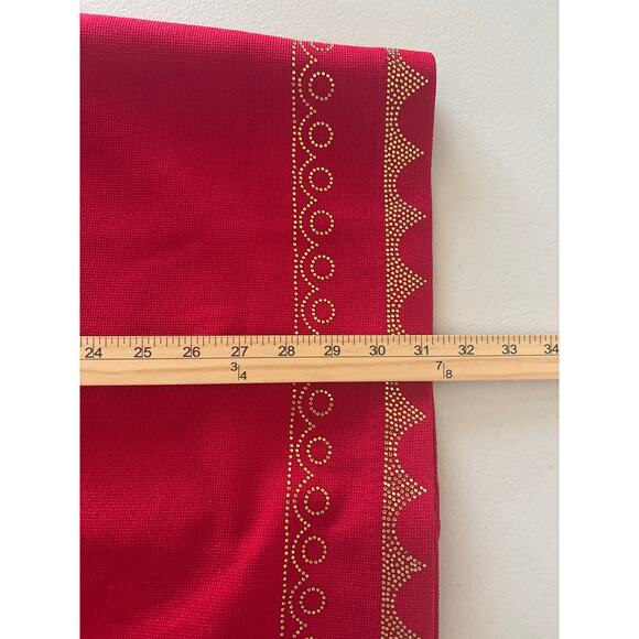 EY Boutique Jacket and Pencil Skirt Set Women's Size 16 Red Embellished Full Zip - Picture 11 of 13